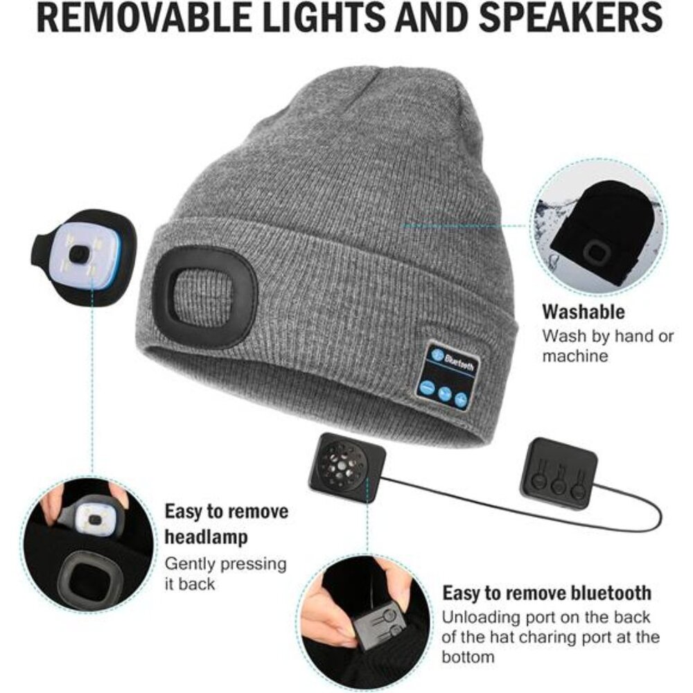 Bluetooth Beanie with The Light, Unique Tech Gift… - image 3